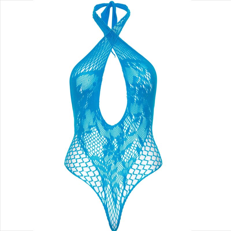 Teddy Halter Leg Avenue con Encaje - Azul Sensual