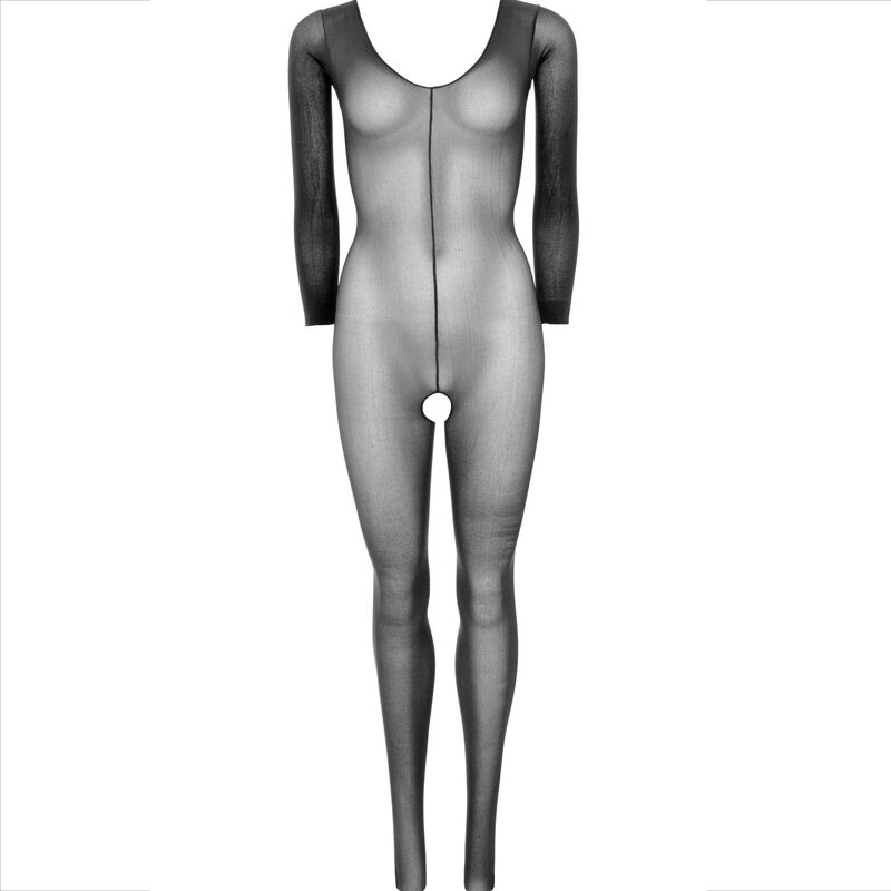 Bodystocking Leg Avenue Manga Larga Negro - Diseño Transparente Semi-opaco