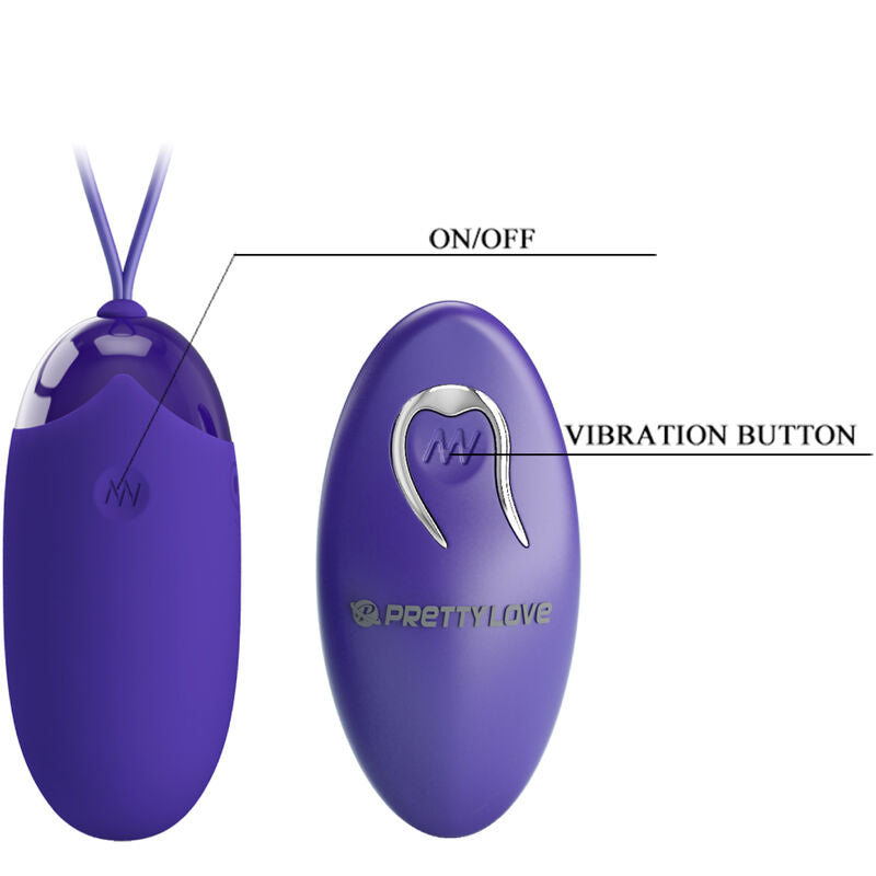 Pretty Love Berger Youth Egg Vibrador con Control Remoto Violeta