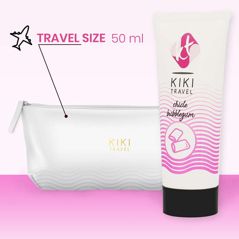 Kikí Travel Cuidado Y Estimulación - Lubricante Base Agua 50 ml Sabor Chicle