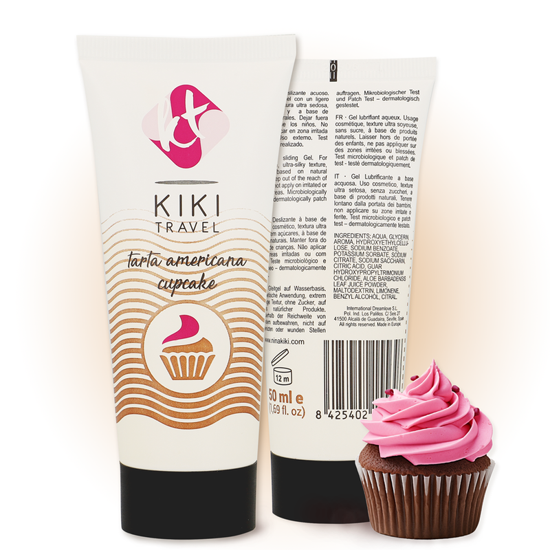 Kiki Travel Gel Deslizante Sabor Tarta Americana Cupcake 50 ml