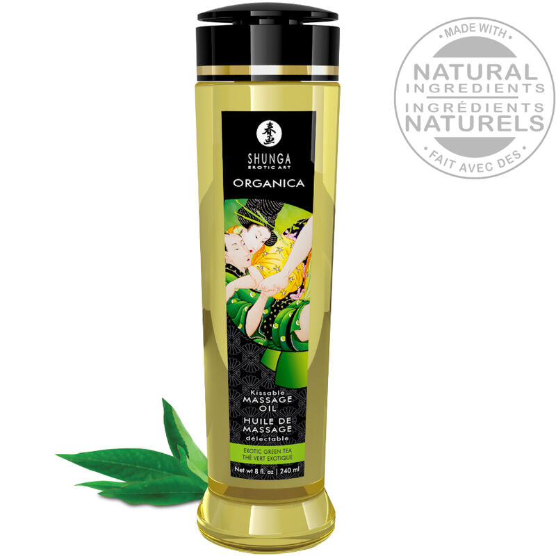 Shunga Organic Massage Oil Green Tea 240 ml