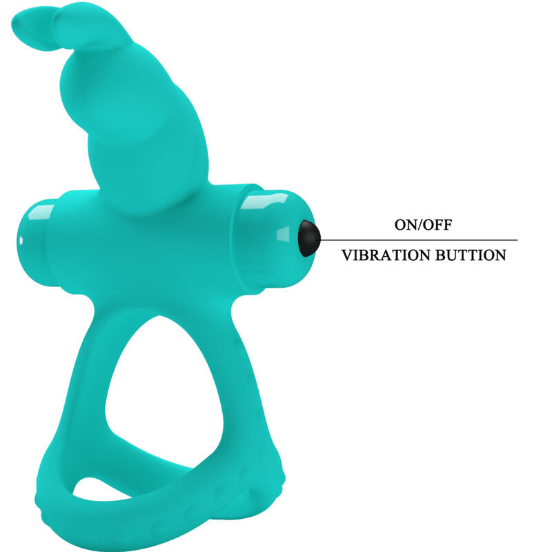 Pretty Love Figgy Green Rabbit Vibrator Ring