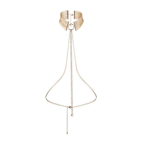 Bijoux Désir Métallique - Collar Metálico Dorado de Malla