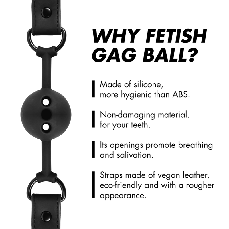 Mordaza de Bola en Silicona Respirable - Fetish Submissive Bondage