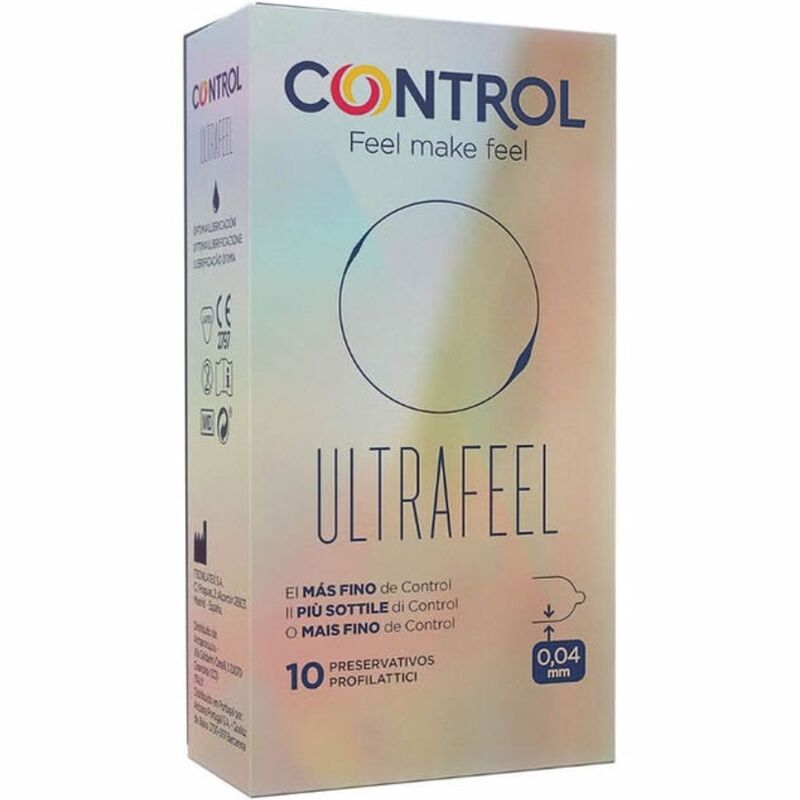 Control Adapta Finissimo Ultrafeel - Preservativos de Caucho Natural 10 Unidades