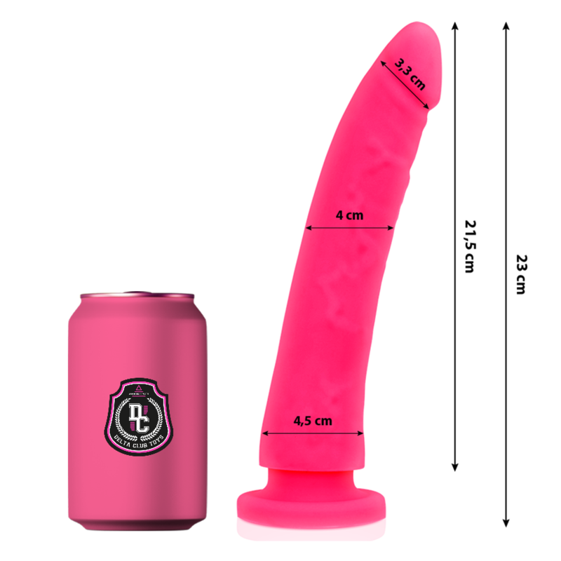 Delta Club Dildo Realista Rosa Silicona Médica 23 cm