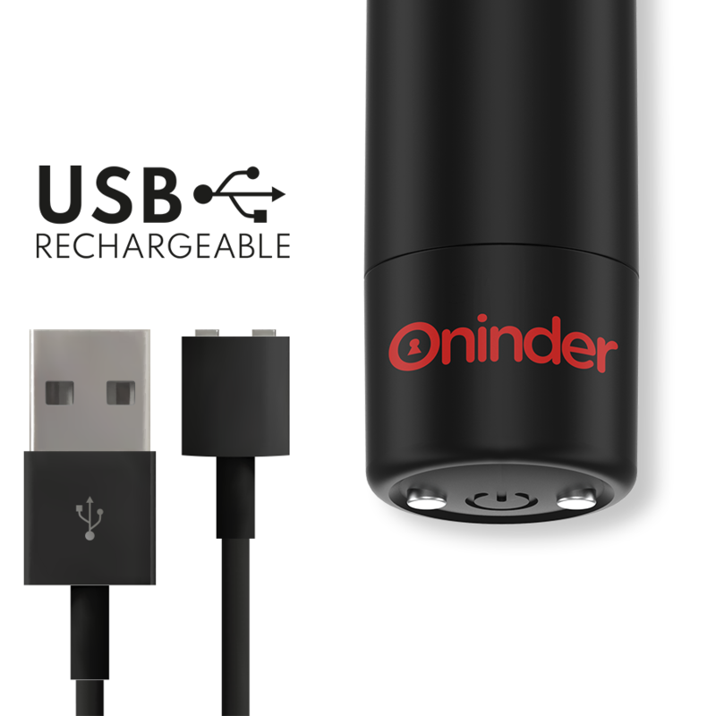 Oninder Berlin Bullet Vibrator Negro - 9 Modos y Control por App
