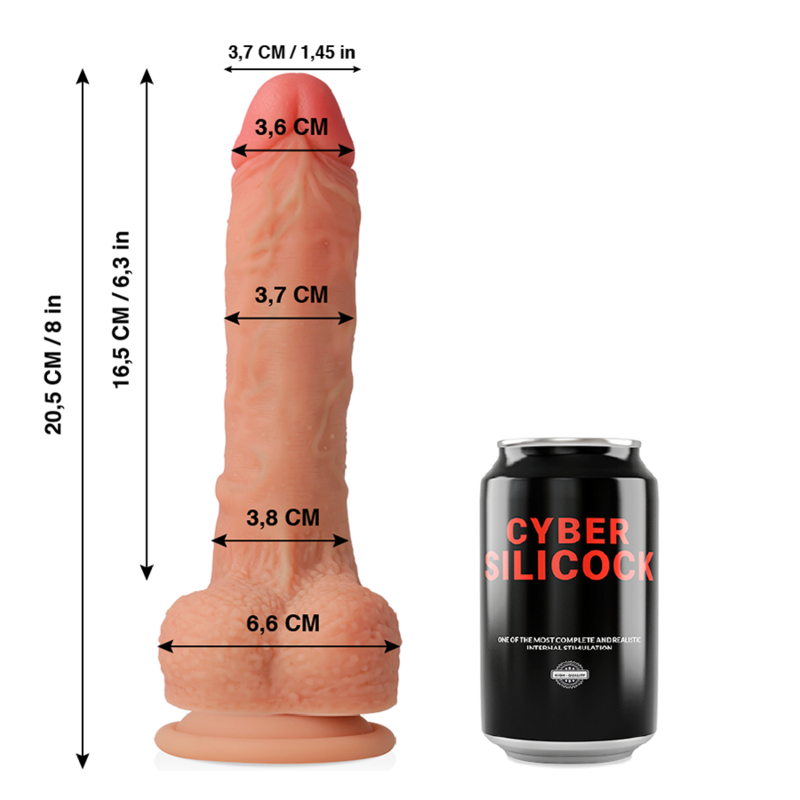 Cyber Silicock Connor Ultra Realistic - Dildo de Silicona Líquida 20.5 cm
