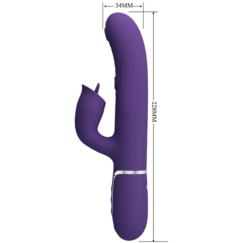 Pretty Love Rabbit Vibrator with Licking - Morado