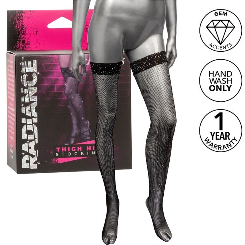CalExotics Radiance Thigh High Stockings - Medias hasta el Muslo con Strass