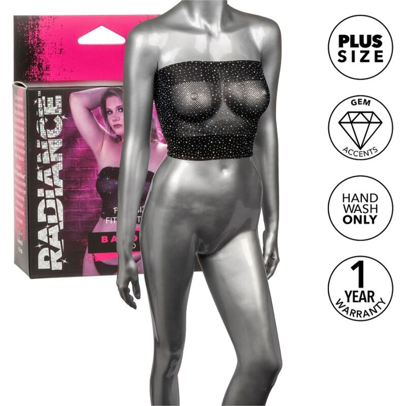 Radiance Bandeau Top Plus Size - Top Elástico con Pedrería CalExotics