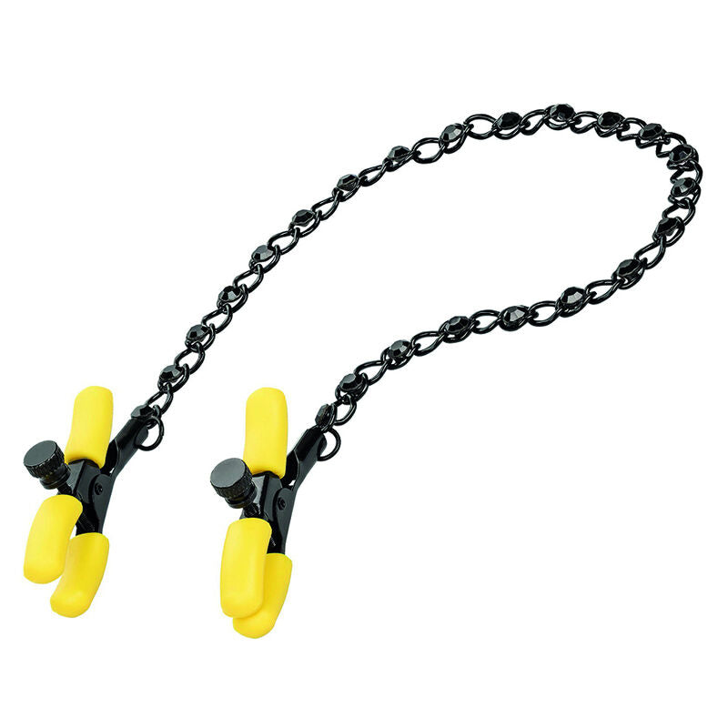 CalExotics Boundless Nipple Teasers - Pinzas Ajustables con Cadena y Cristales