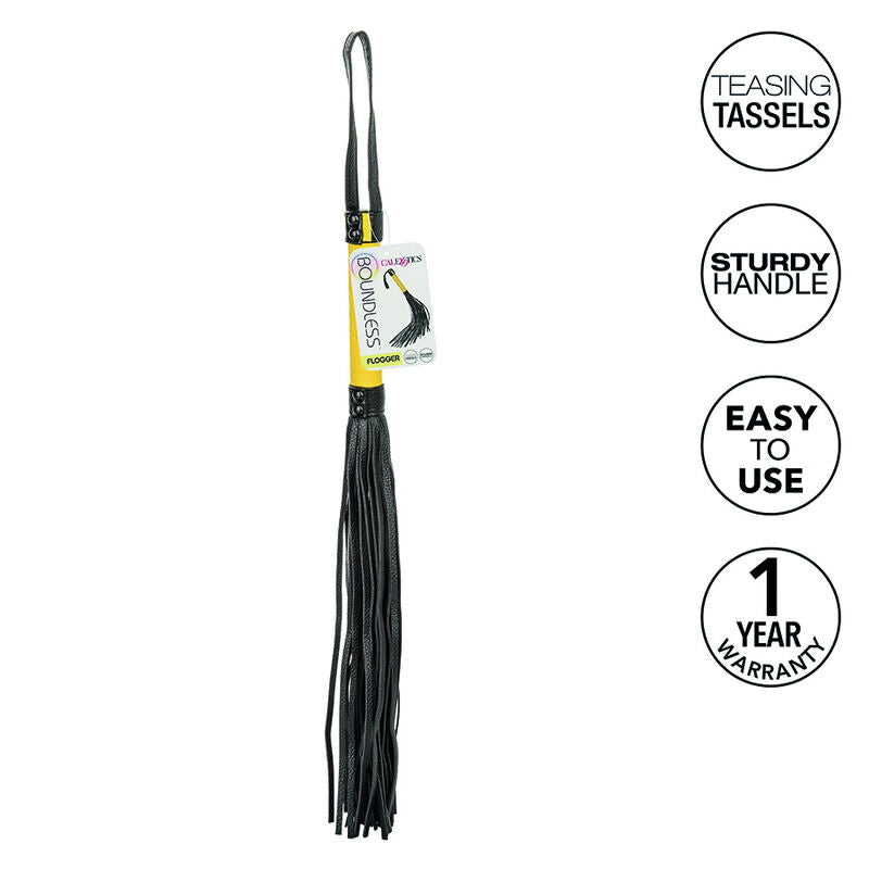 CalExotics Boundless Flogger - Látigo BDSM de Cuero Vegano