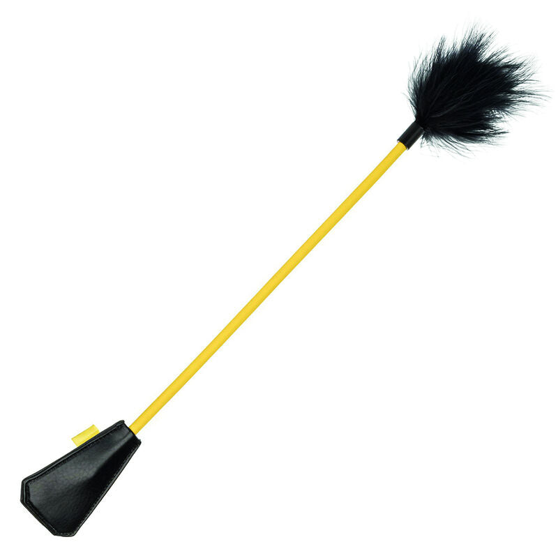 CalExotics Boundless Feather Crop - Látigo Dual Pluma y Cuero