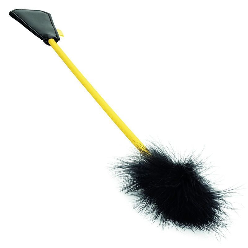 CalExotics Boundless Feather Crop - Látigo Dual Pluma y Cuero