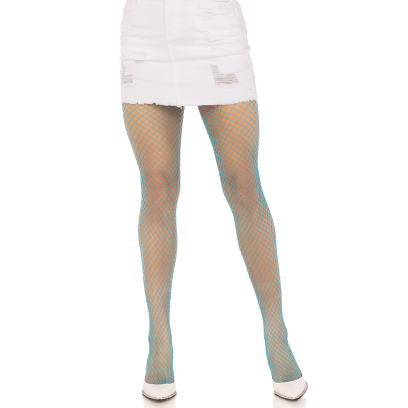 Leg Avenue Lycra Fishnet Pantyhose - Medias de Red Clásicas Azules