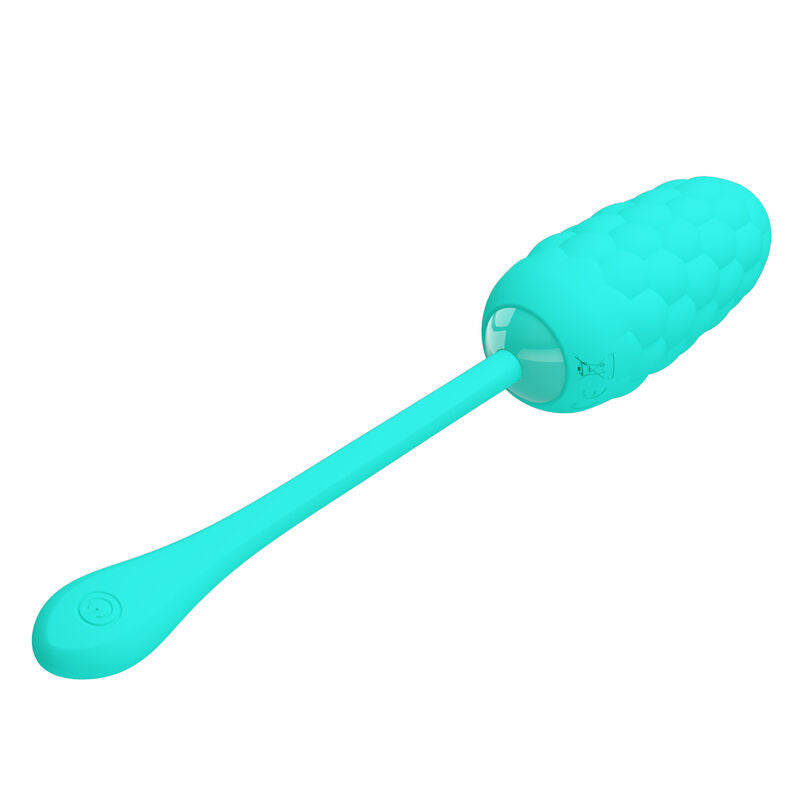 Pretty Love Vibrating Egg Aqua Green - Recargable con Textura Marina