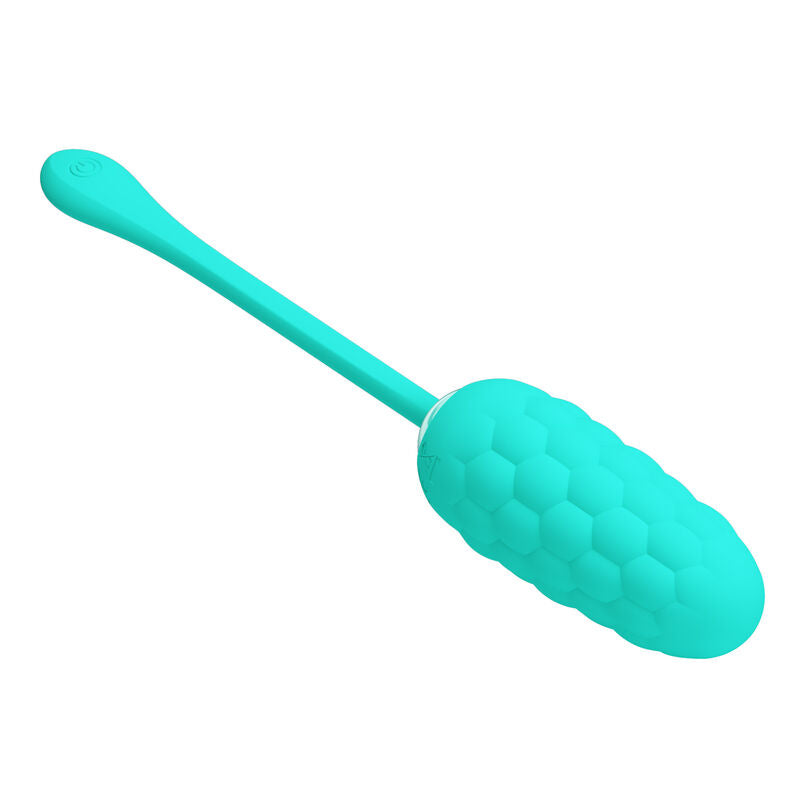 Pretty Love Vibrating Egg Aqua Green - Recargable con Textura Marina