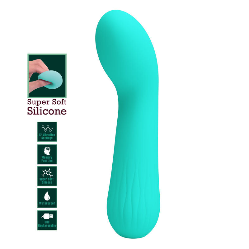 Pretty Love Faun Vibrador Recargable Aqua Green