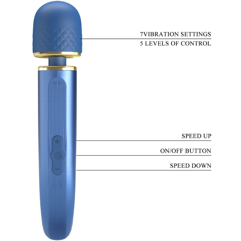 Pretty Love Massager 7 Modos de Vibración Azul