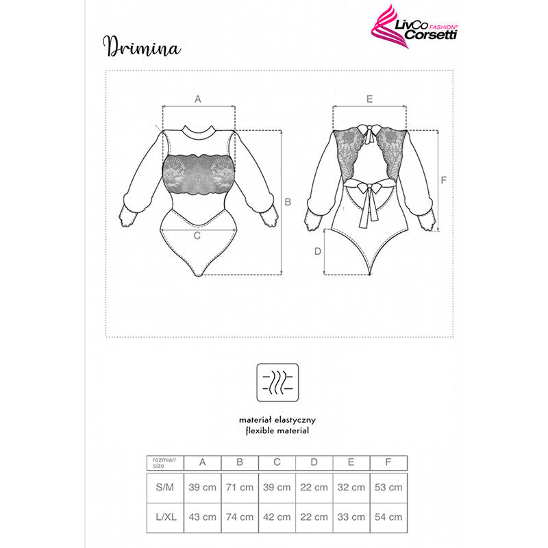 Body Drimina LC90690 Azul Marino - Livco Corsetti Fashion