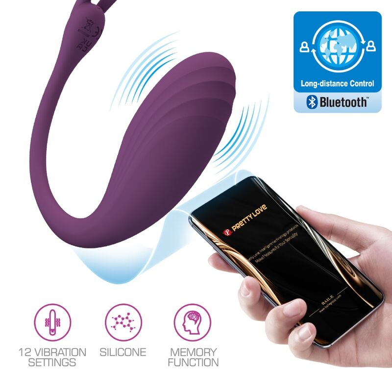 Pretty Love Catalina Vibrador con Control Remoto por App - Púrpura