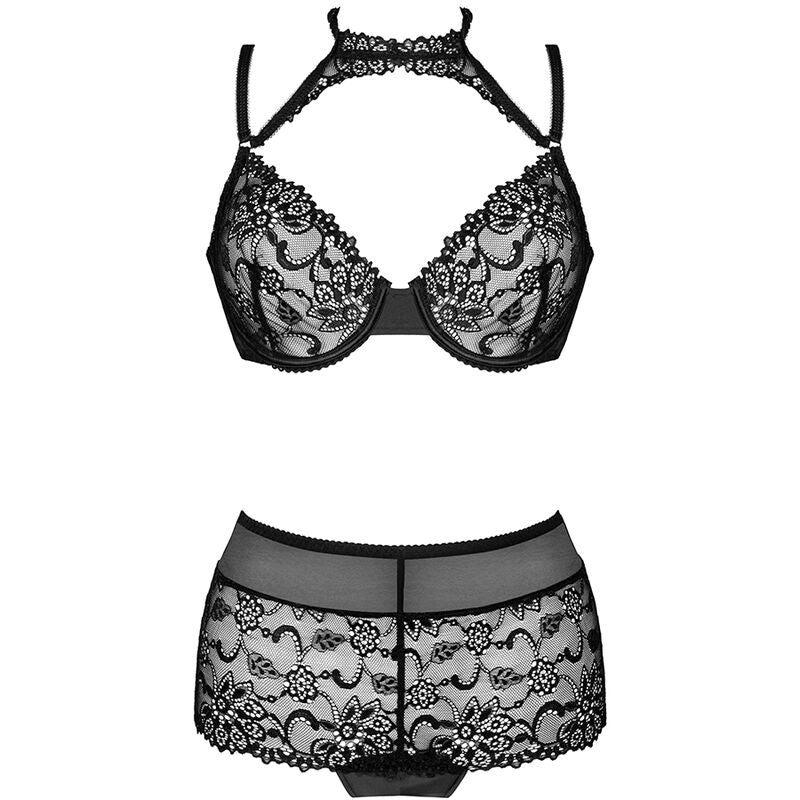 Livco Corsetti Linera For The Senses - Conjunto Sujetador y Braguita Negro L/XL