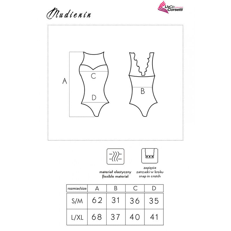 Livco Corsetti Fashion Mudienin LC 90654 Body Negro L/XL