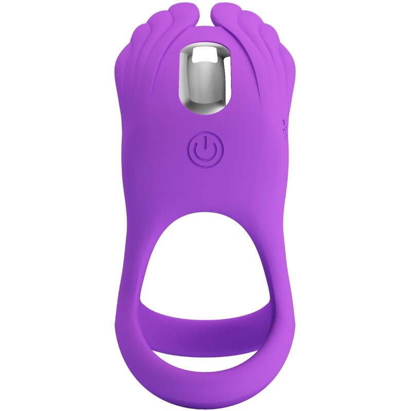 Pretty Love Silas Vibrant Penis Ring - 7 Vibraciones Silicona Morada