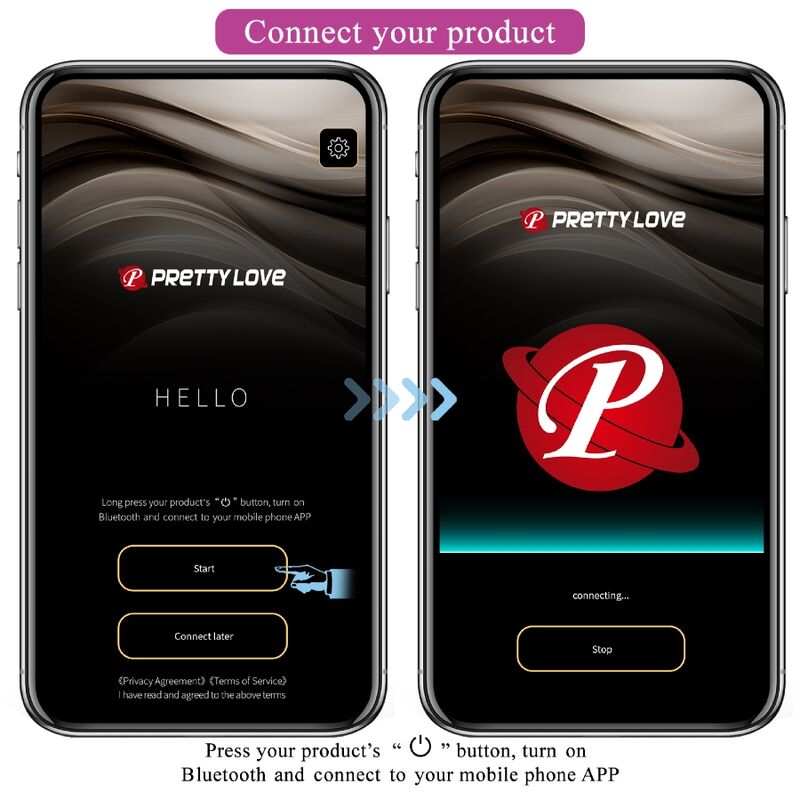 Pretty Love Billy Vibración Control Remoto Púrpura con App