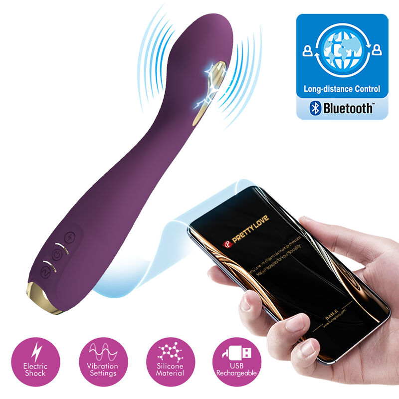 Pretty Love Hector Vibrador con Control por App - Púrpura
