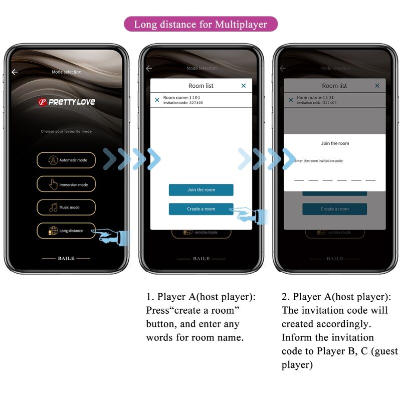 Pretty Love Abner App Purple - Dispositivo de Control Remoto