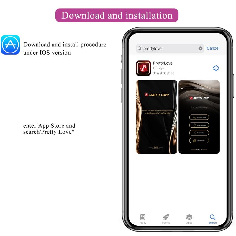 Pretty Love Abner App Purple - Dispositivo de Control Remoto