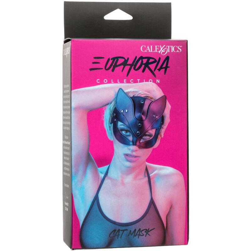 Máscara de Gato Euphoria CalExotics - Cuero Vegano y Terciopelo