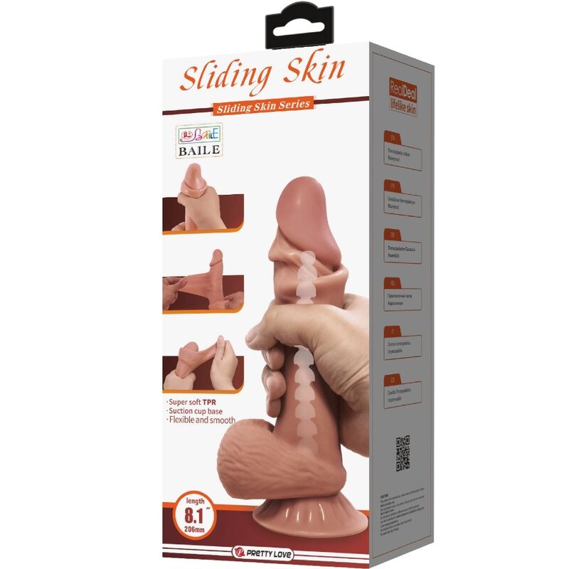 Pretty Love Sliding Skin Series - Dildo Realista con Ventosa 19.4 cm