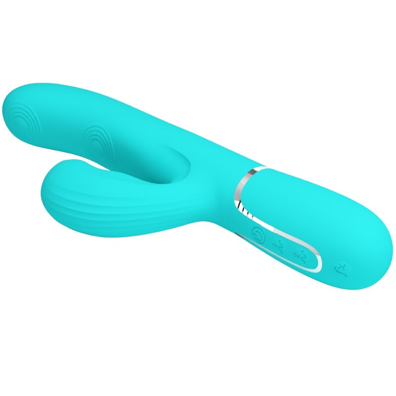 Pretty Love Perlita Multifunction 3 en 1 Vibrador G-Spot Aqua Green