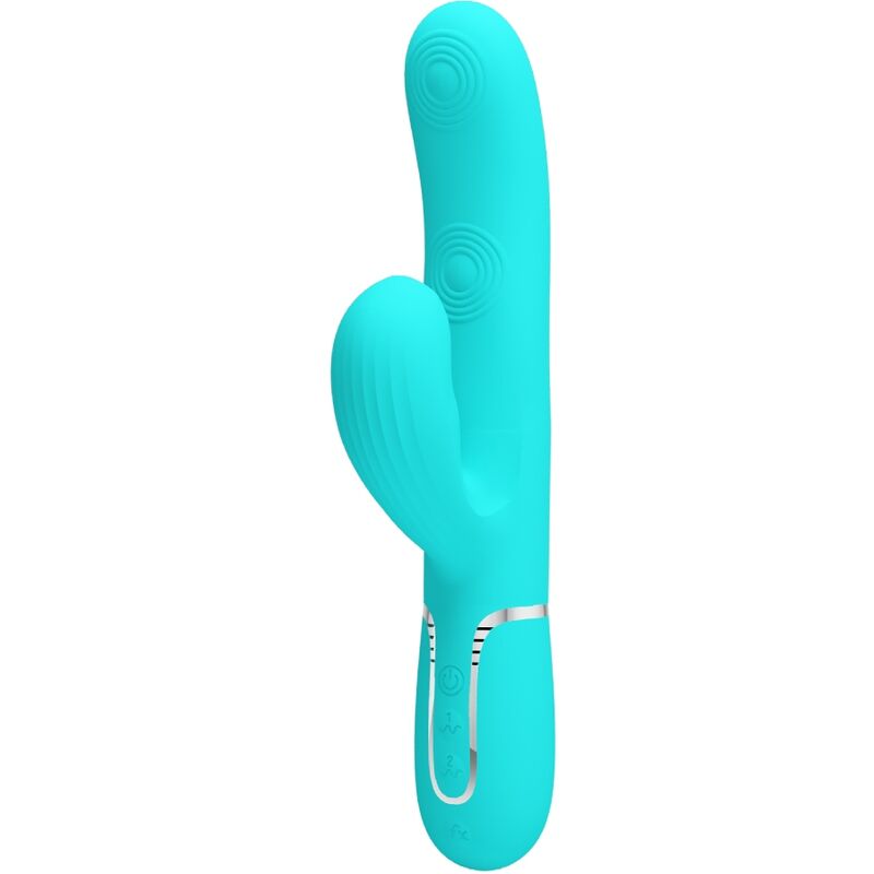 Pretty Love Perlita Multifunction 3 en 1 Vibrador G-Spot Aqua Green