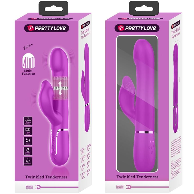 Pretty Love Rabbit Vibrator Pearls Violet