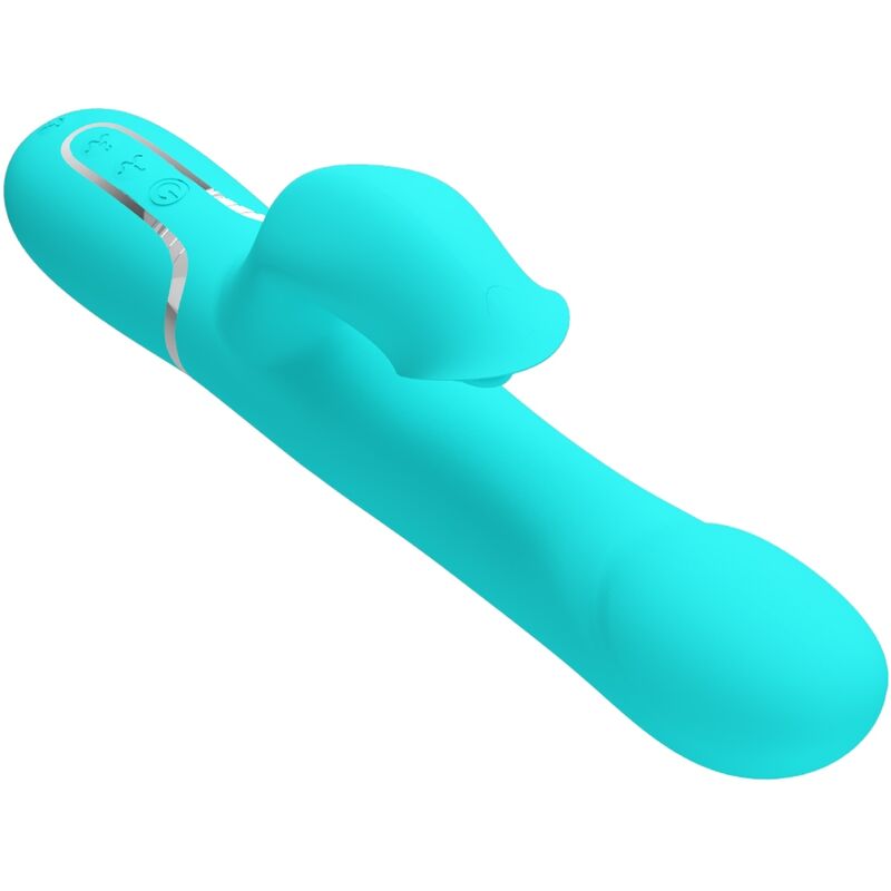 Pretty Love Rabbit Vibrator Pearls Aqua Green