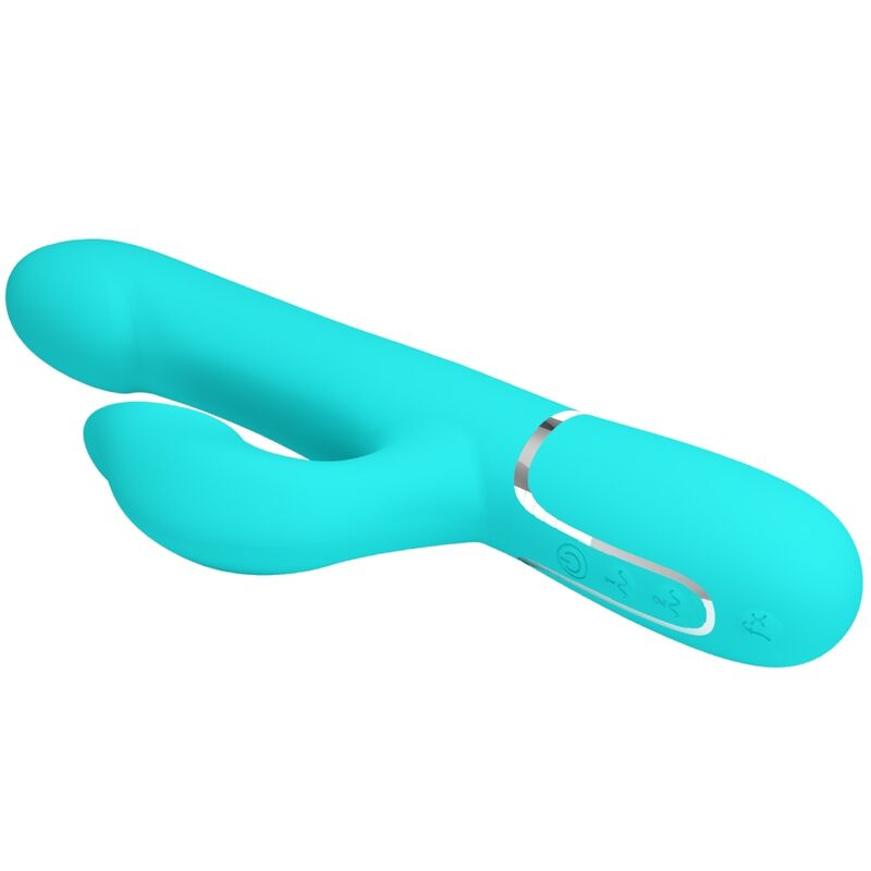 Pretty Love Rabbit Vibrator Pearls Aqua Green