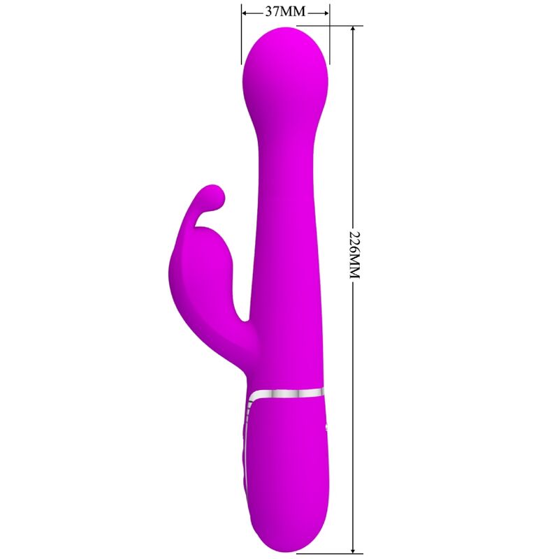 Pretty Love Dejon Rabbit Vibrator 3 en 1 Multifunción Violeta