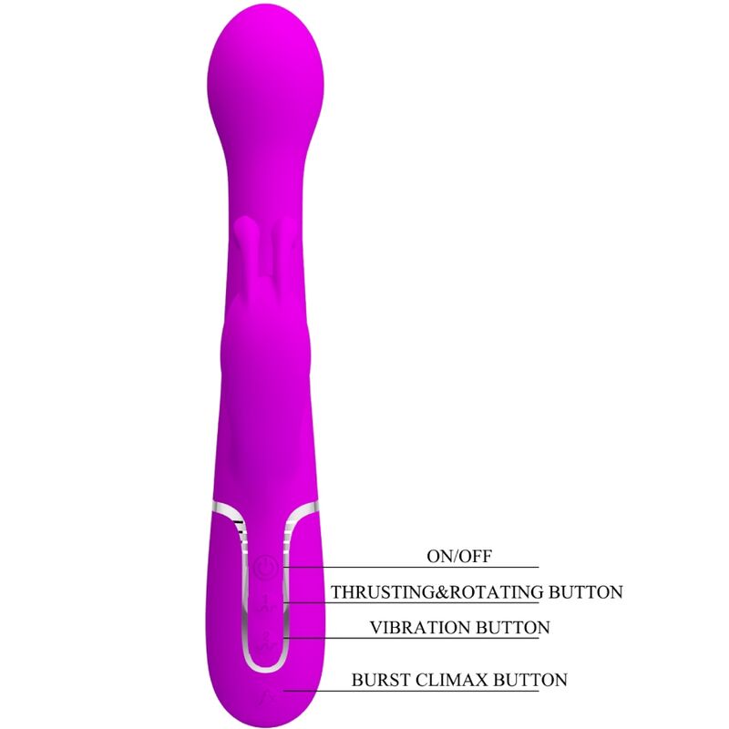 Pretty Love Dejon Rabbit Vibrator 3 en 1 Multifunción Violeta