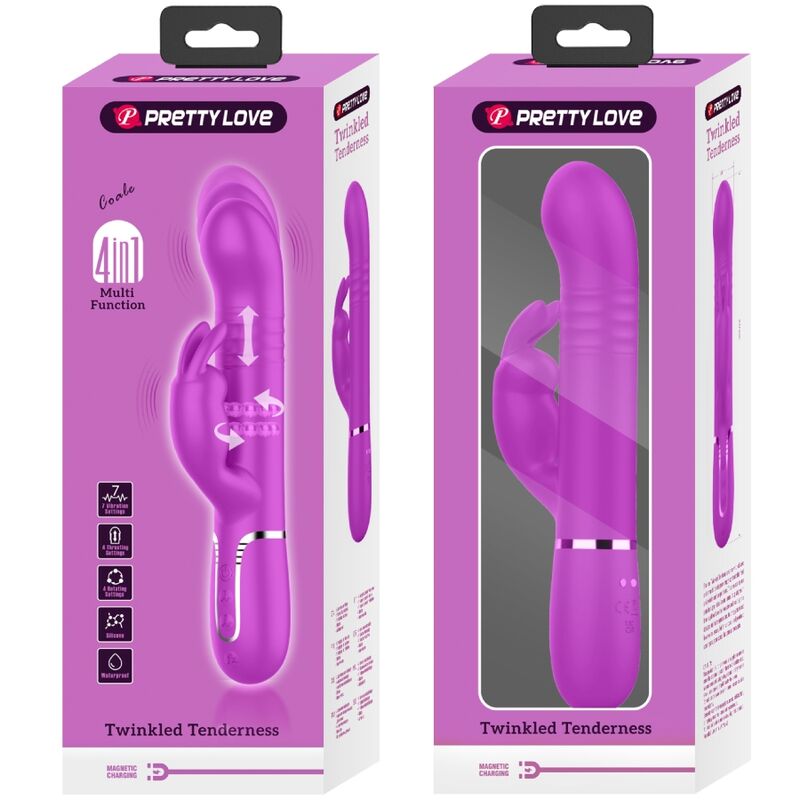Pretty Love Coale Rabbit Vibrator Pearls Violet