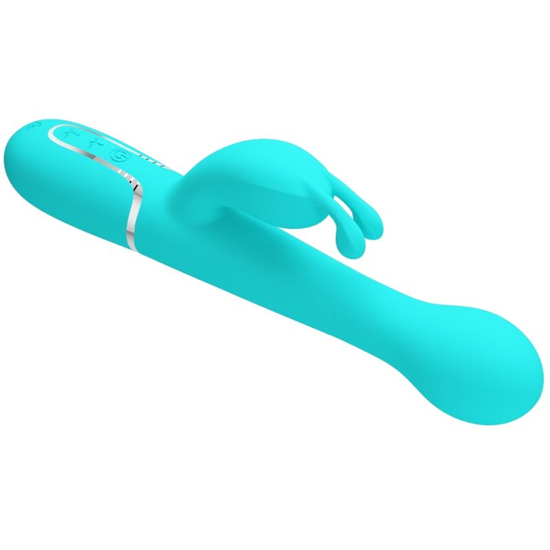 Pretty Love Dejon Rabbit Vibrator 3 en 1 Multifunction Aqua Green