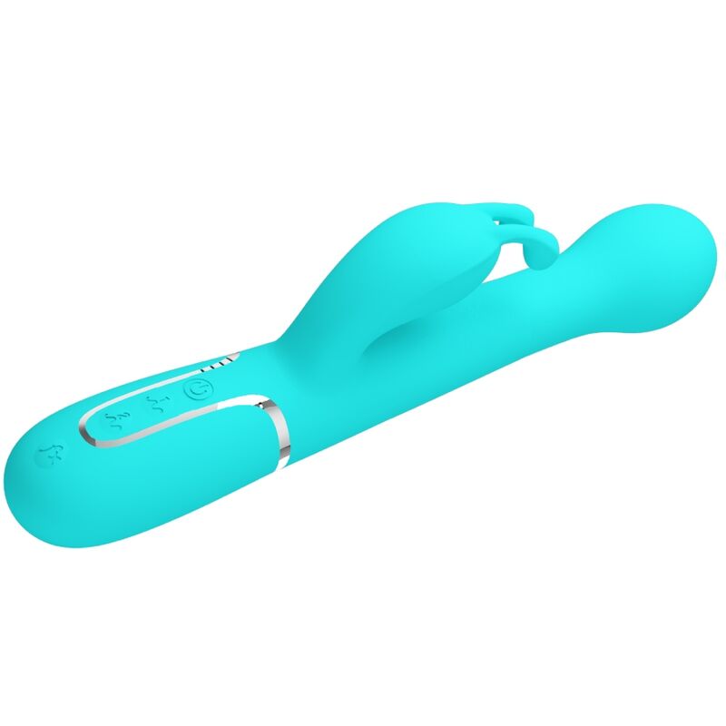 Pretty Love Dejon Rabbit Vibrator 3 en 1 Multifunction Aqua Green