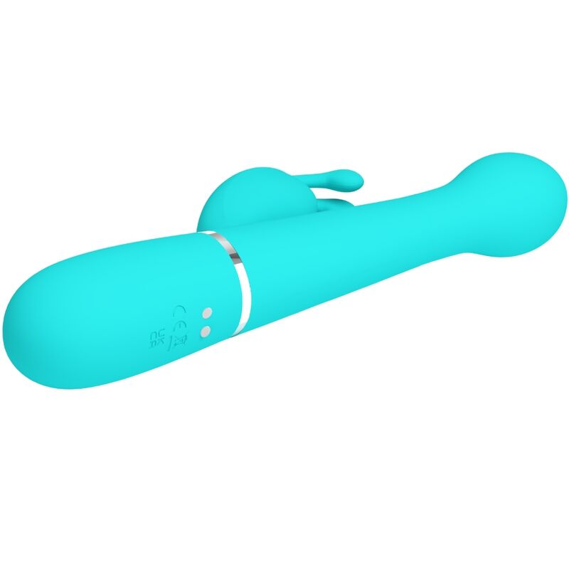 Pretty Love Dejon Rabbit Vibrator 3 en 1 Multifunction Aqua Green