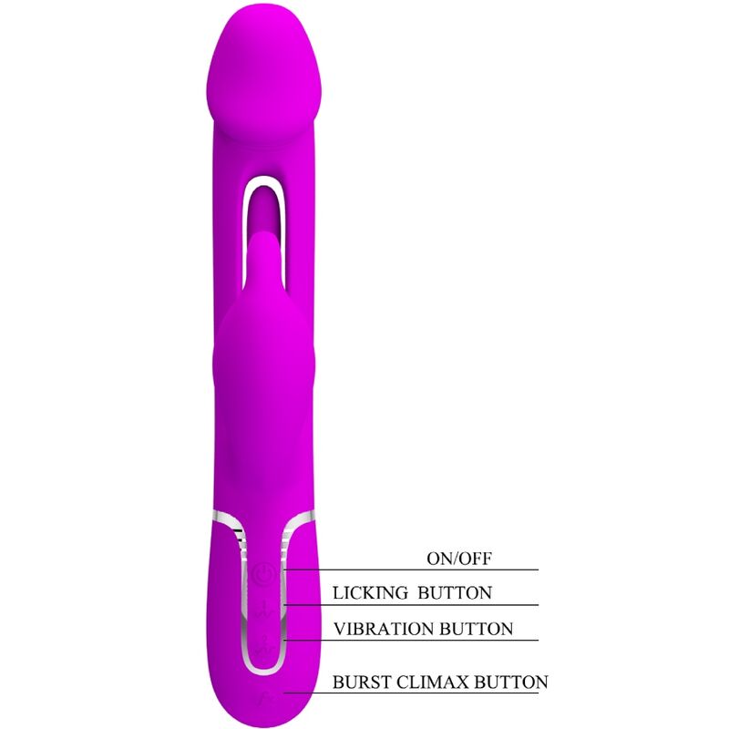 Pretty Love Kampas Rabbit 3 en 1 - Vibrador Multifunción Fucsia