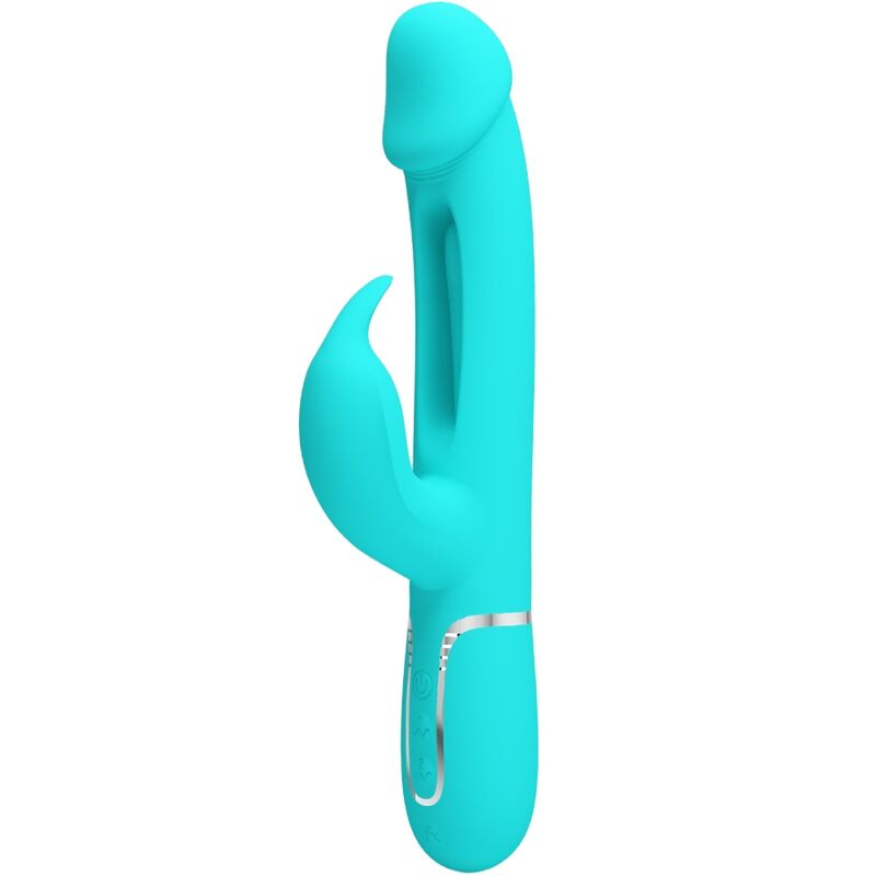 Pretty Love Kampas Rabbit 3 en 1 - Vibrador Multifunción Aqua Green