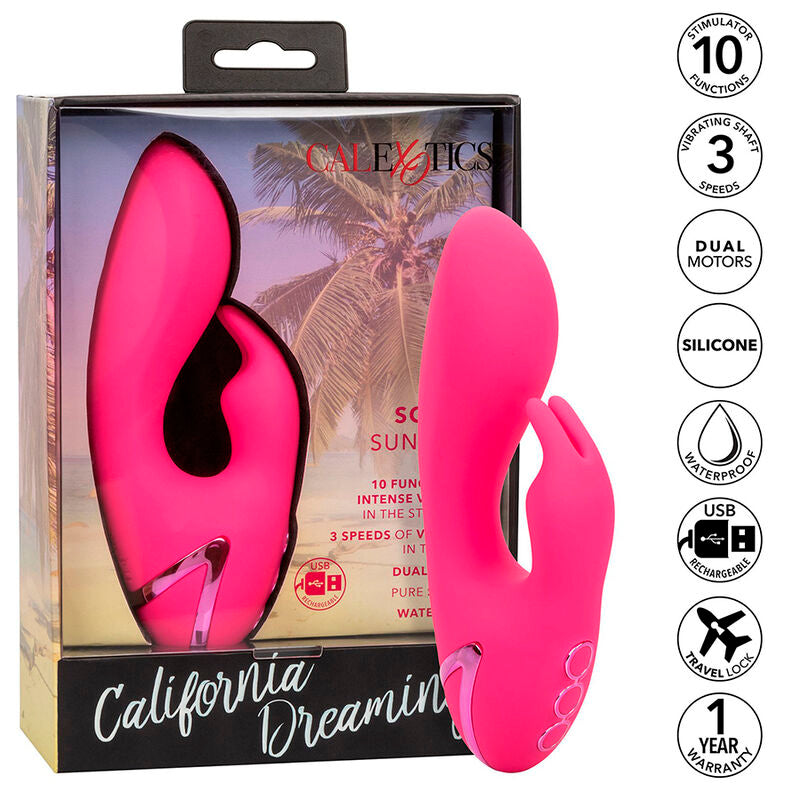 California Dreaming So. Cal Sunshine Vibrator Rabbit Fuchsia